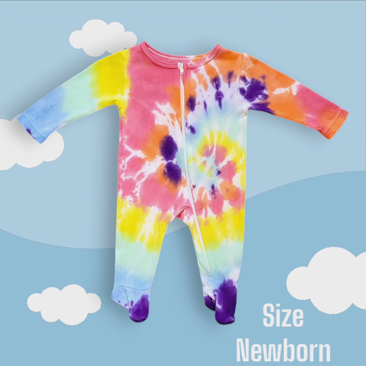 SweetHoney Tie hot Dye Sleeper Size Newborn